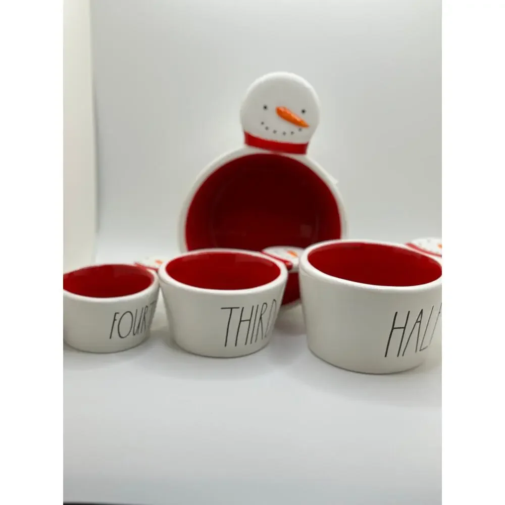 Rae Dunn Snowman Handle Measuring Cups